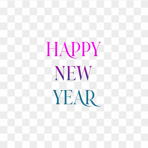 Happy New Year Text Png Image